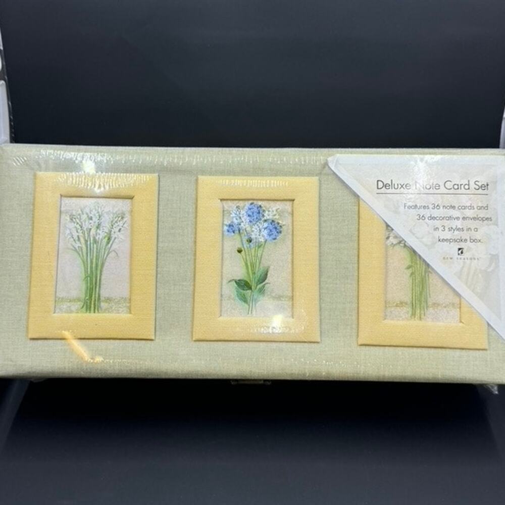 36 Deluxe Note Card Set,In‎ Original Box Sealed, Floral, Boxed,Vintage